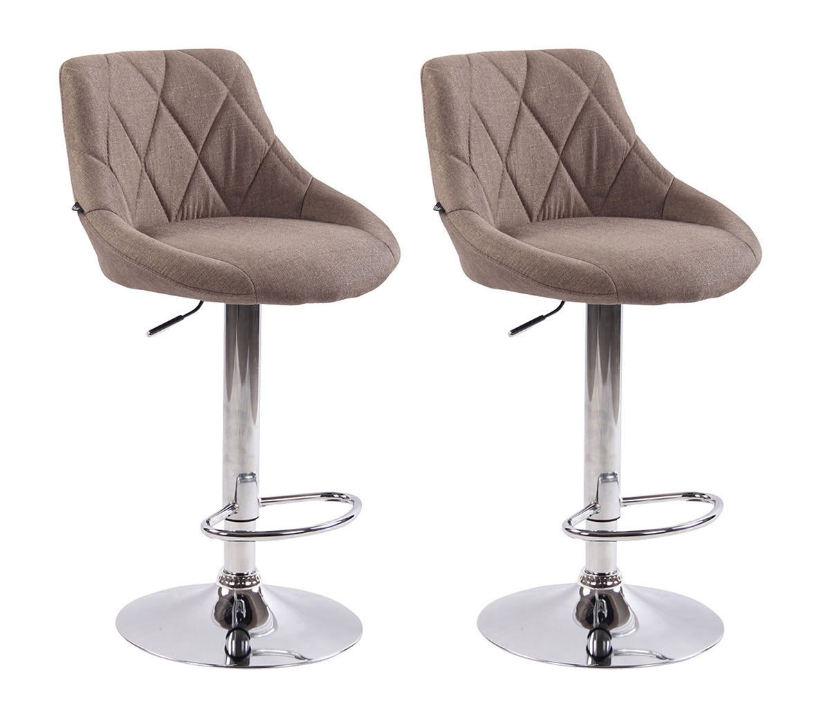 2er Set Barhocker Lazio Stoff Hauptbild