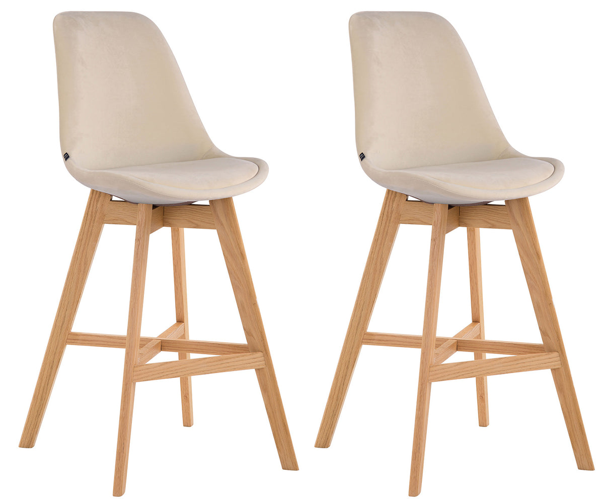 2er Set Barhocker Cannes Samt Hauptbild