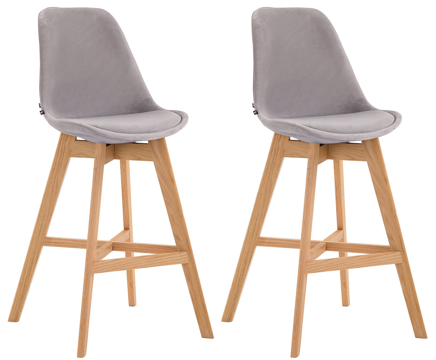 2er Set Barhocker Cannes Samt Zweitbild