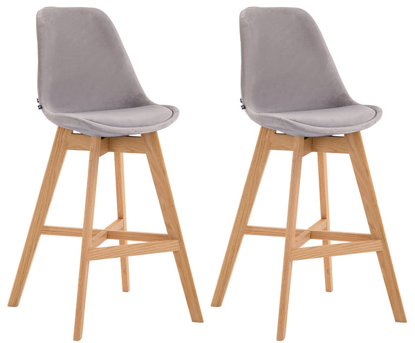 2er Set Barhocker Cannes Samt