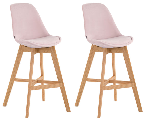 2er Set Barhocker Cannes Samt