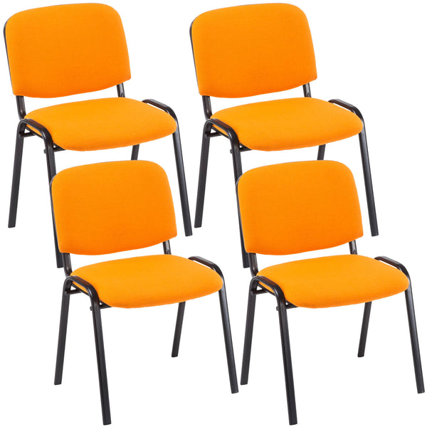 4er Set Besucherstuhl Ken Stoff