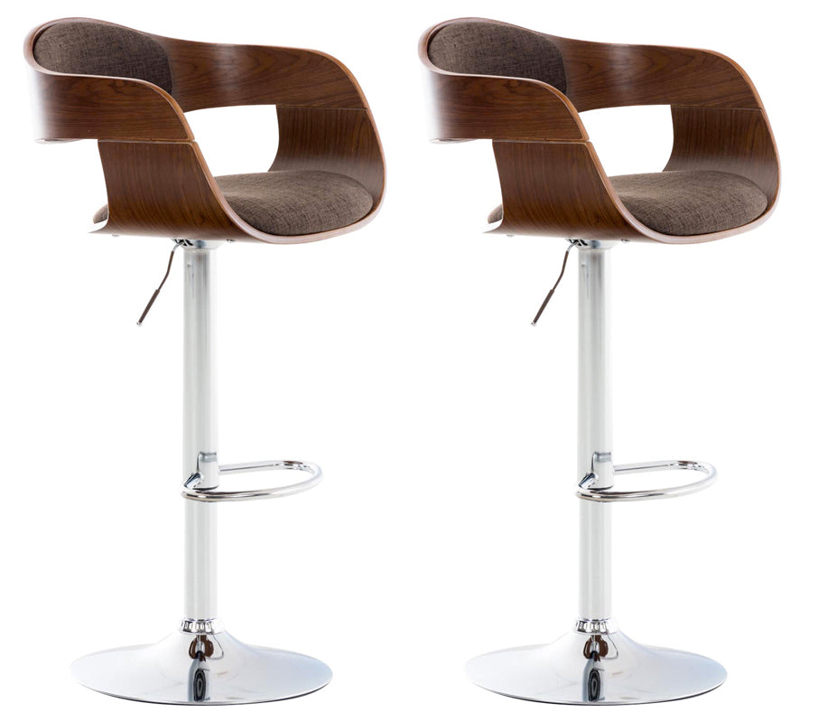 2er Set Barhocker Kingston Stoff