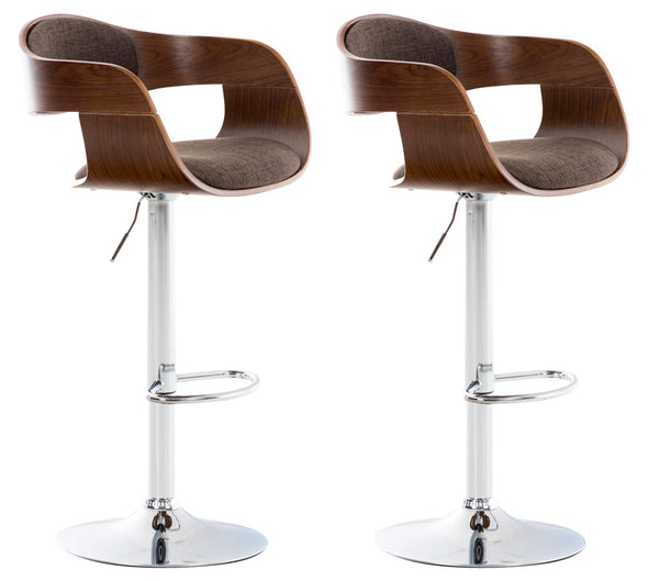 2er Set Barhocker Kingston Stoff