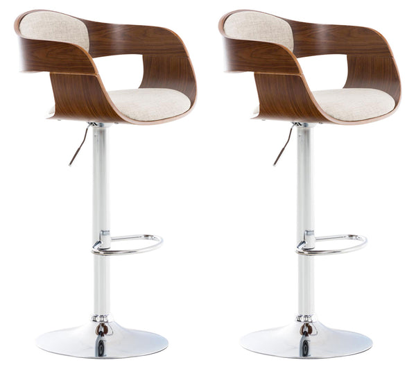 2er Set Barhocker Kingston Stoff