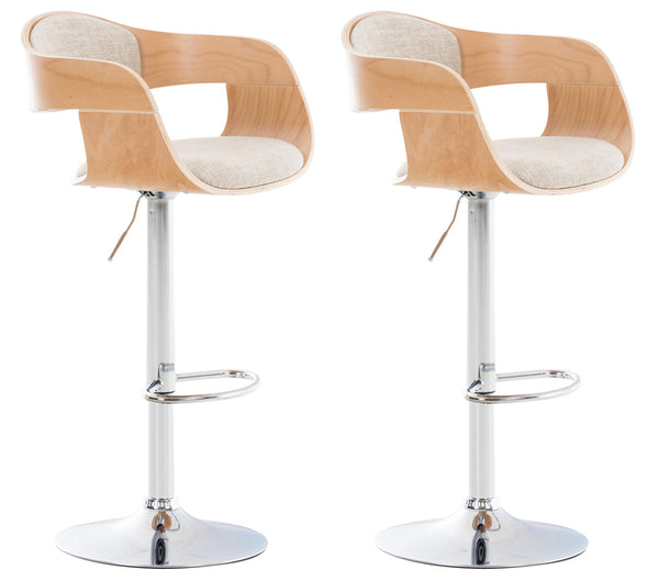 2er Set Barhocker Kingston Stoff
