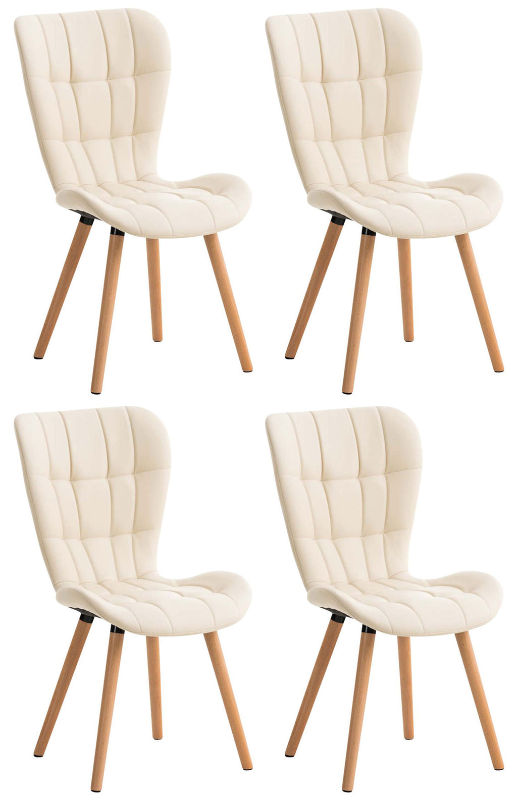 4er Set Esszimmerstuhl Elda Kunstleder