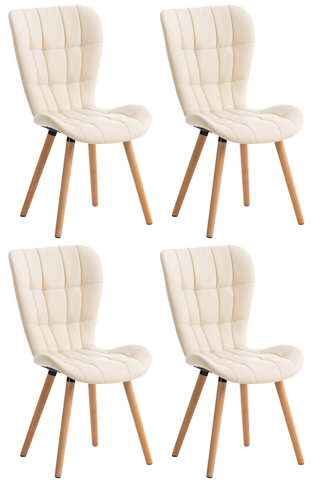 4er Set Esszimmerstuhl Elda Kunstleder