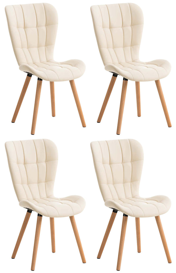 4er Set Esszimmerstuhl Elda Kunstleder