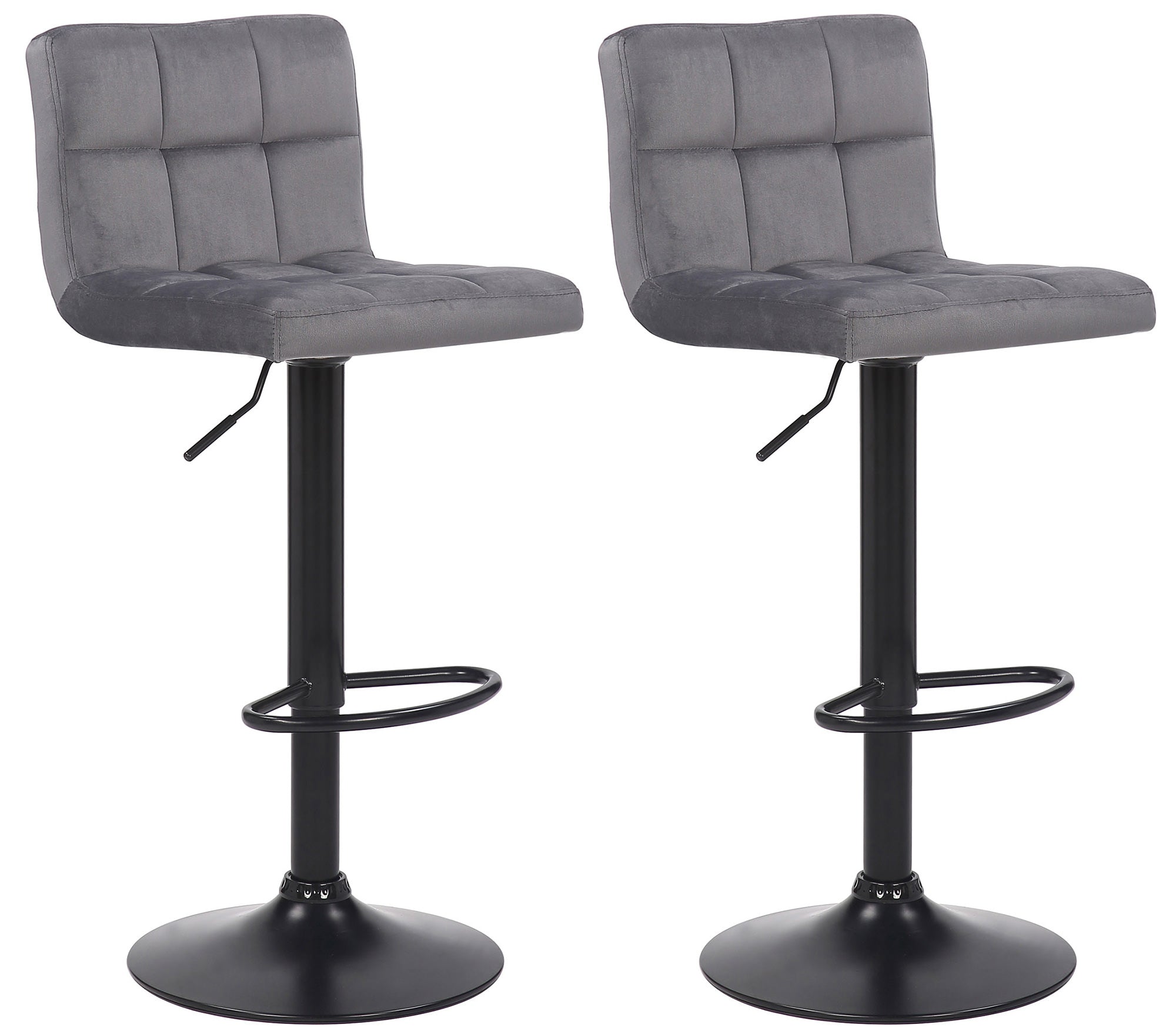 2er Set Barhocker Feni Samt Zweitbild