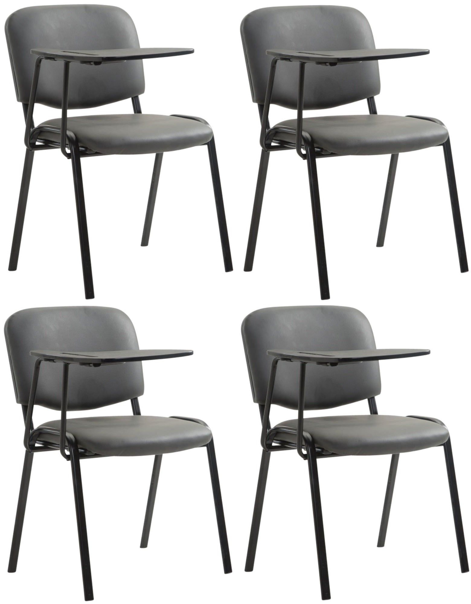 4er Set Stühle Ken mit Klapptisch Kunstleder Secundaire afbeelding