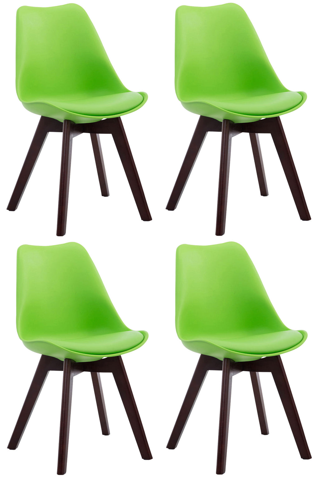 4er Set Besucherstühle Borneo Kunstleder