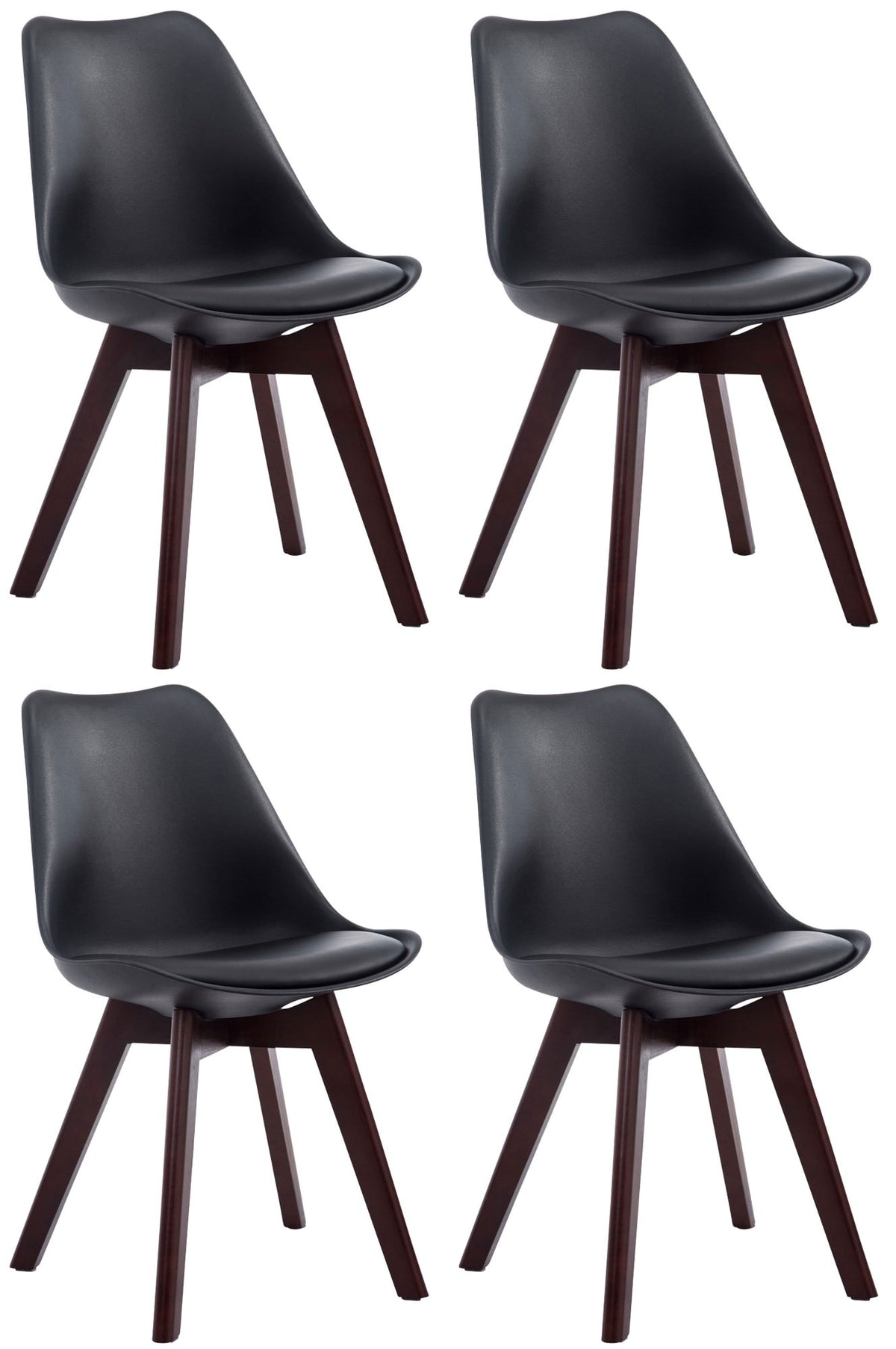 4er Set Besucherstühle Borneo Kunstleder