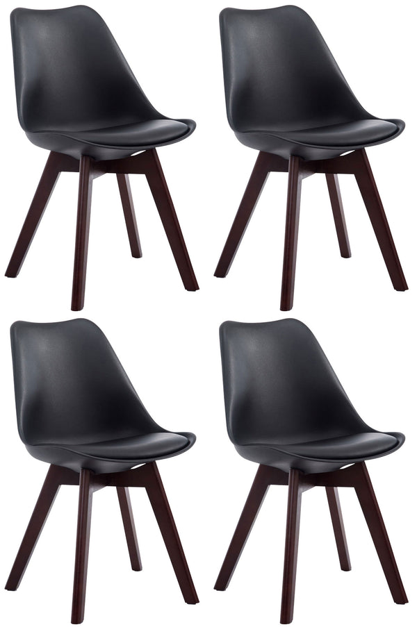 4er Set Besucherstühle Borneo Kunstleder