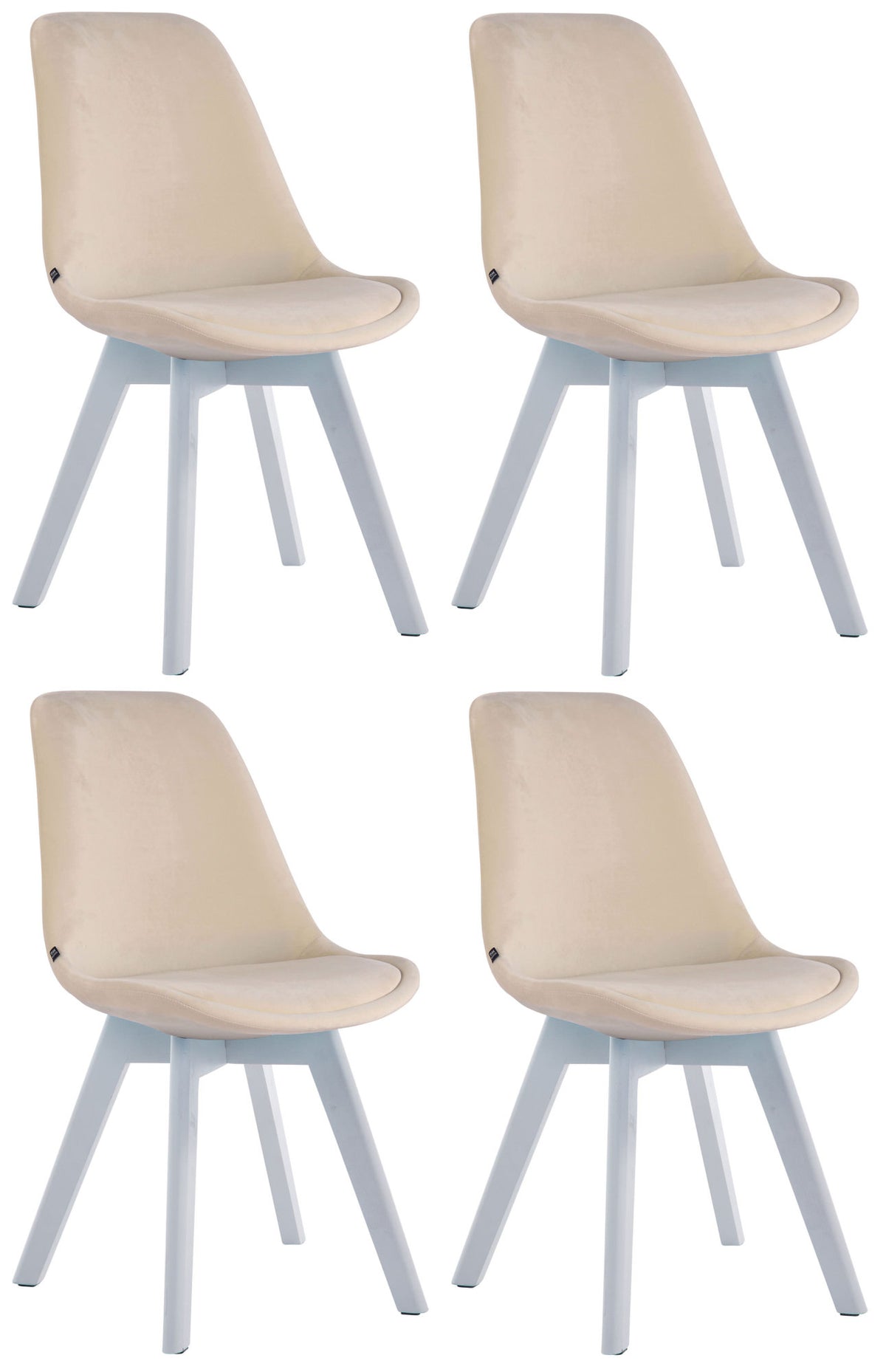 4er Set Besucherstühle Borneo Samt