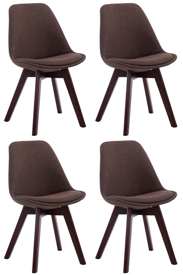 4er Set Besucherstühle Borneo V2 Stoff