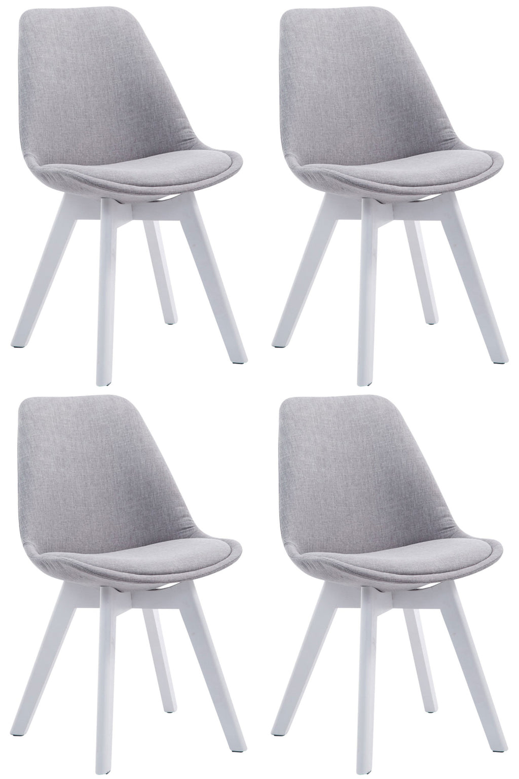 4er Set Besucherstühle Borneo V2 Stoff