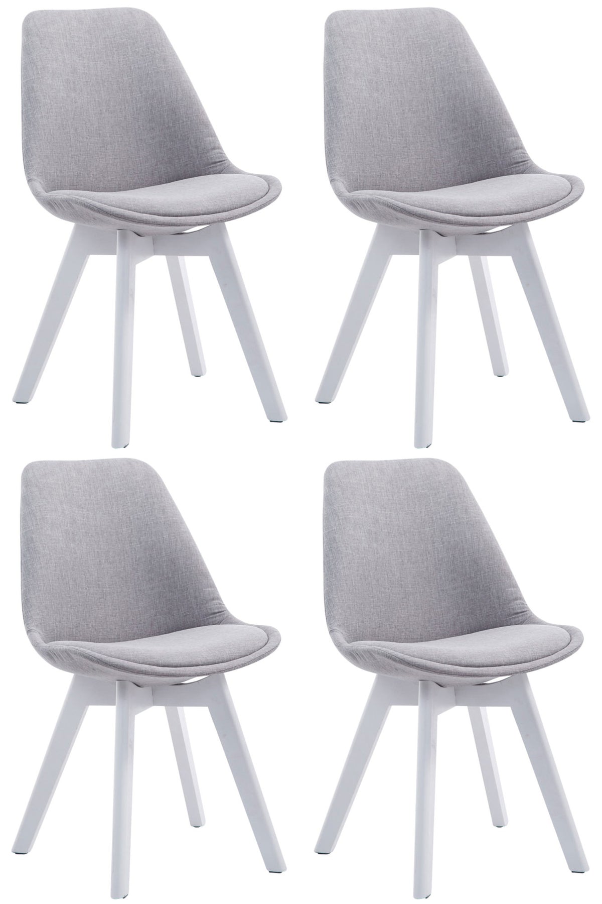 4er Set Besucherstühle Borneo V2 Stoff