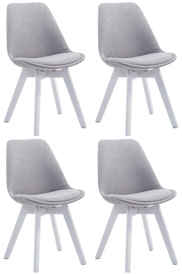 4er Set Besucherstühle Borneo V2 Stoff