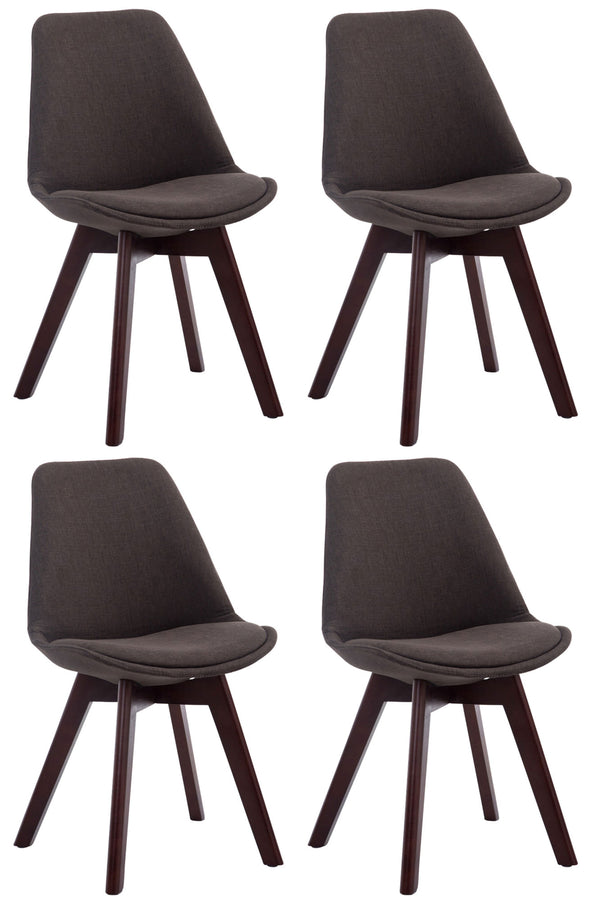 4er Set Besucherstühle Borneo V2 Stoff