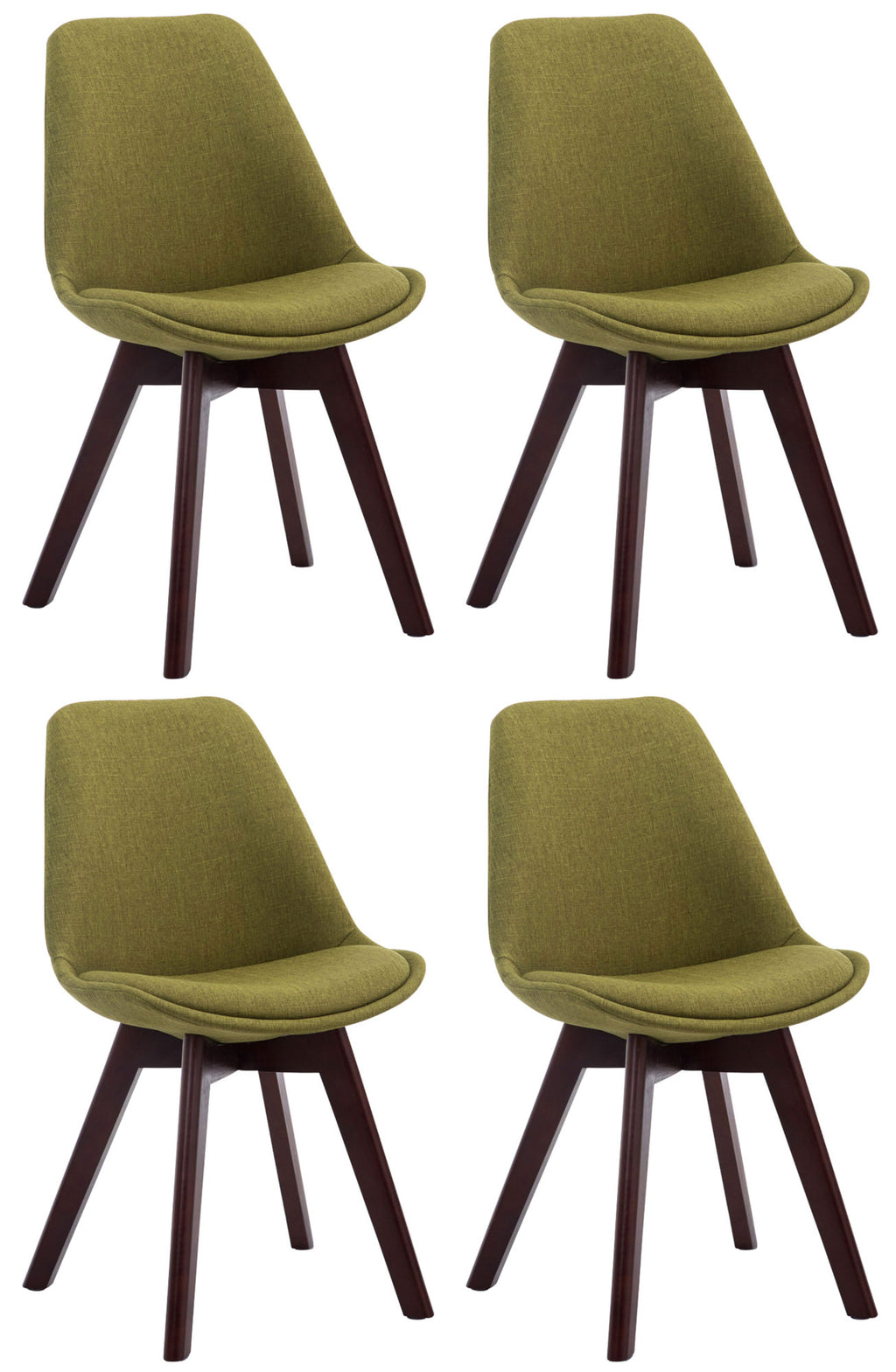 4er Set Besucherstühle Borneo V2 Stoff
