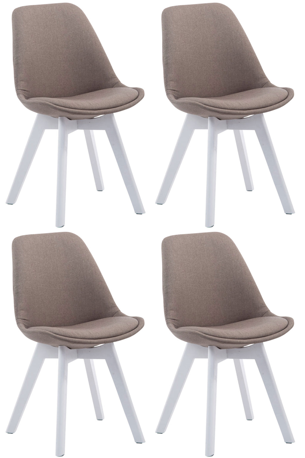4er Set Besucherstühle Borneo V2 Stoff