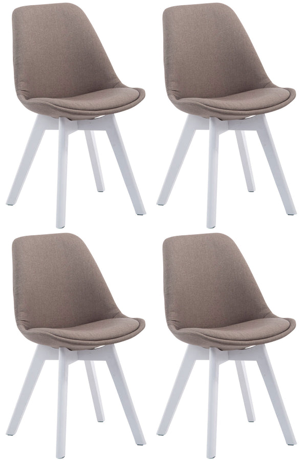 4er Set Besucherstühle Borneo V2 Stoff