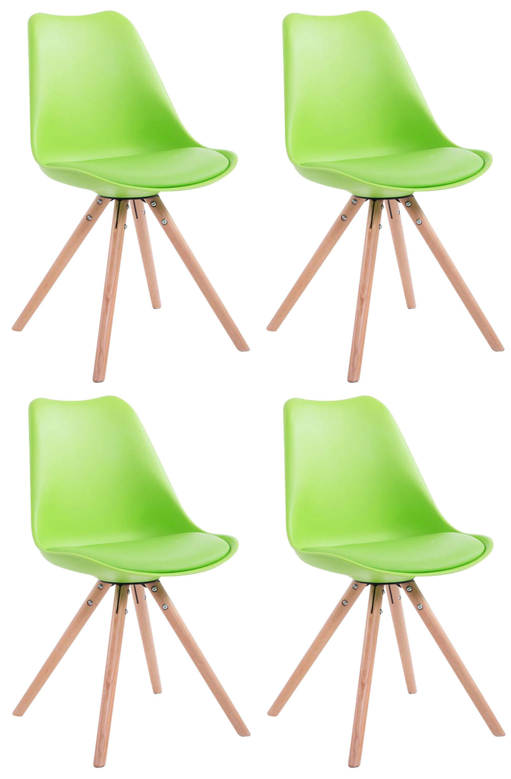 4er Set Stühle Toulouse Kunstleder Rund