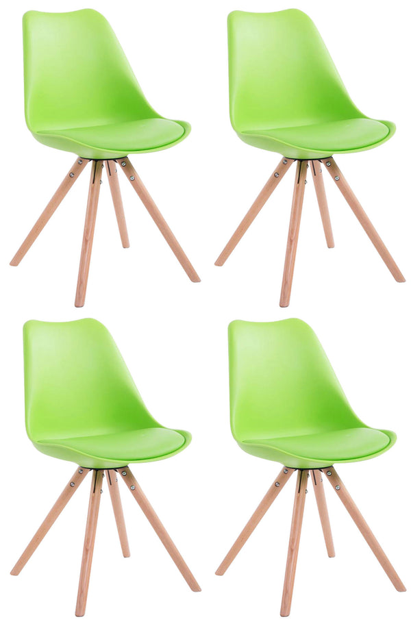 4er Set Stühle Toulouse Kunstleder Rund