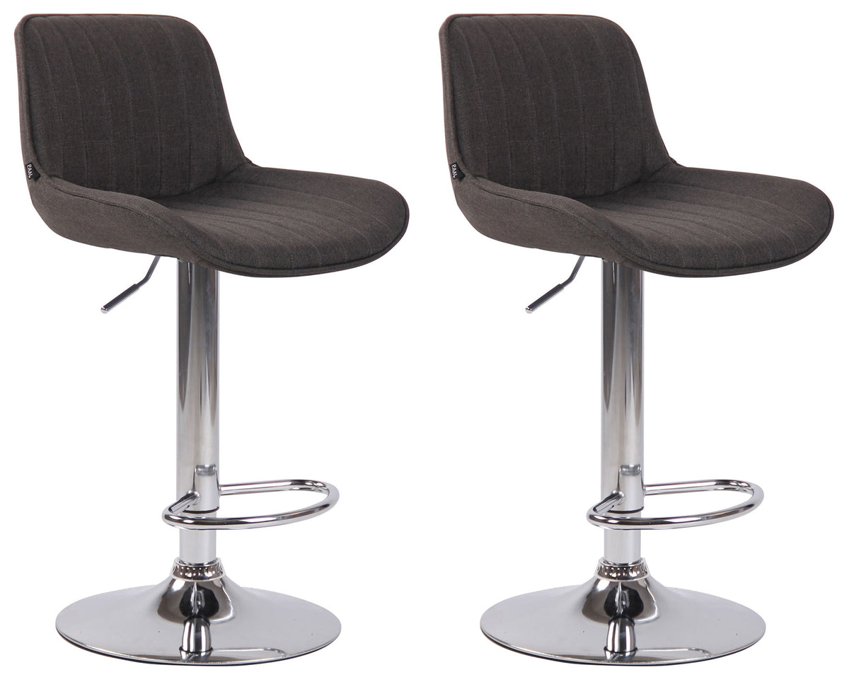 2er Set Barhocker Lentini Stoff Hauptbild