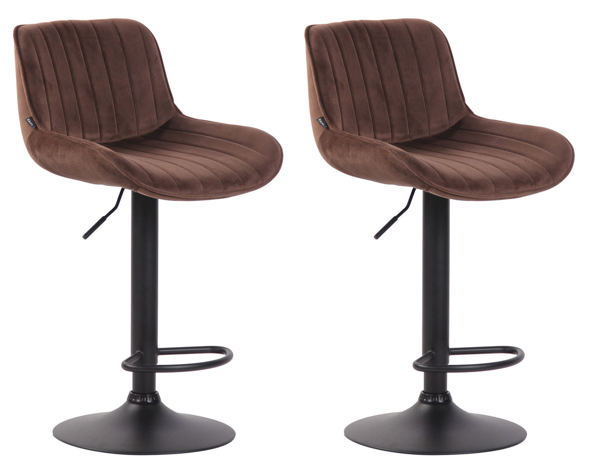 2er Set Barhocker Lentini Samt Hauptbild