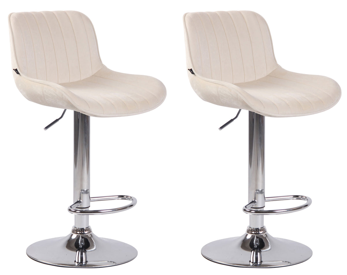 2er Set Barhocker Lentini Samt