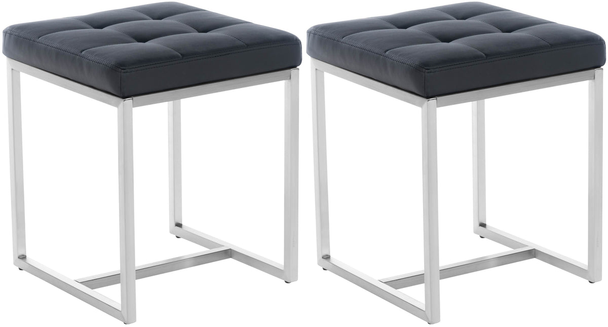 2er Set Edelstahl Sitzhocker Barci Hauptbild
