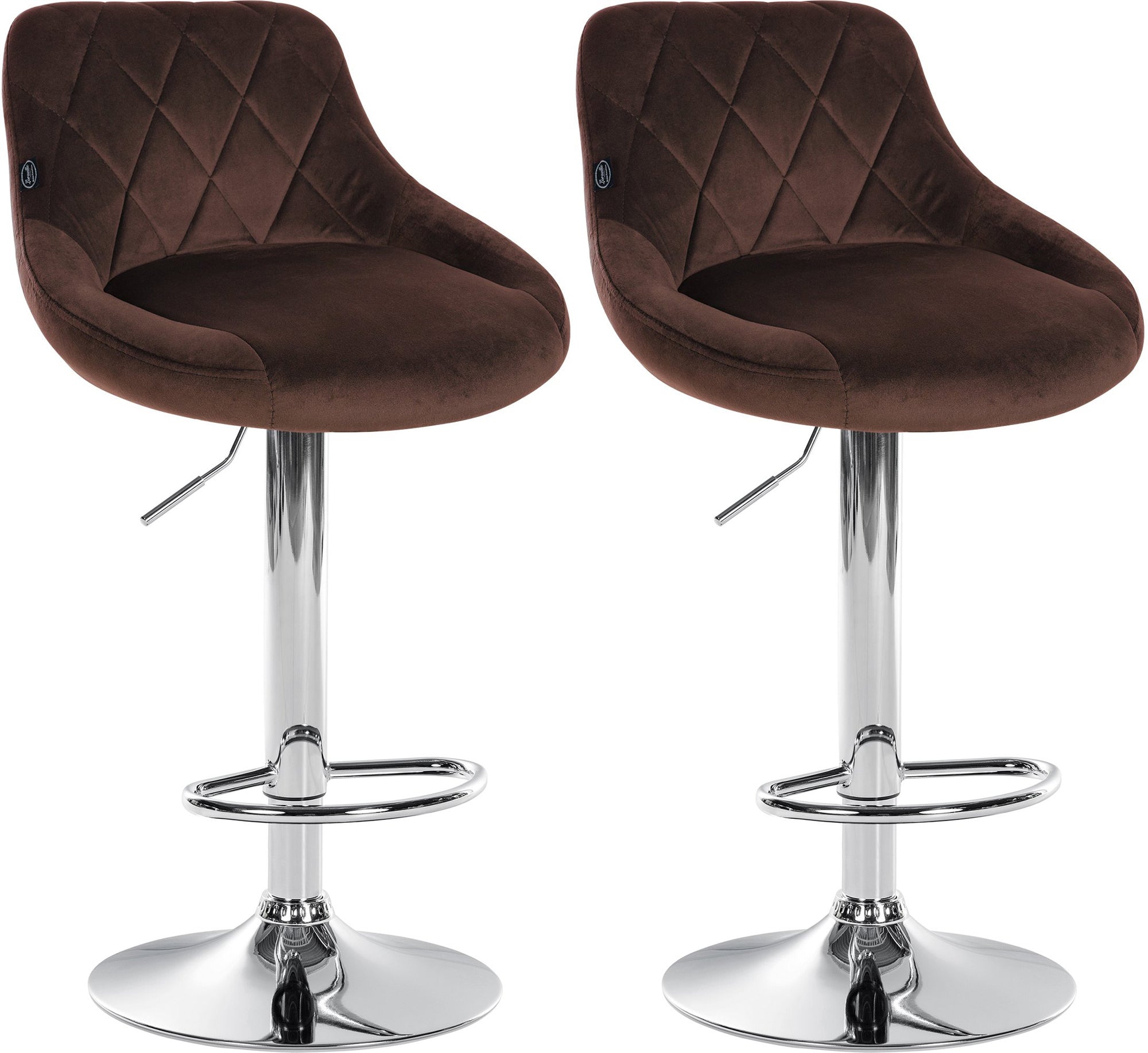 2er Set Barhocker Lazio Samt Zweitbild