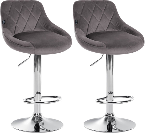 2er Set Barhocker Lazio Samt