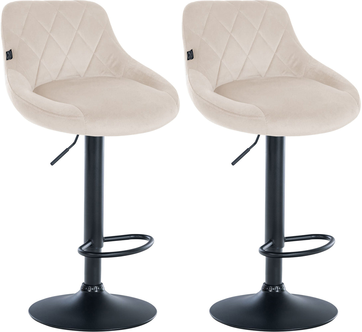 2er Set Barhocker Lazio Samt
