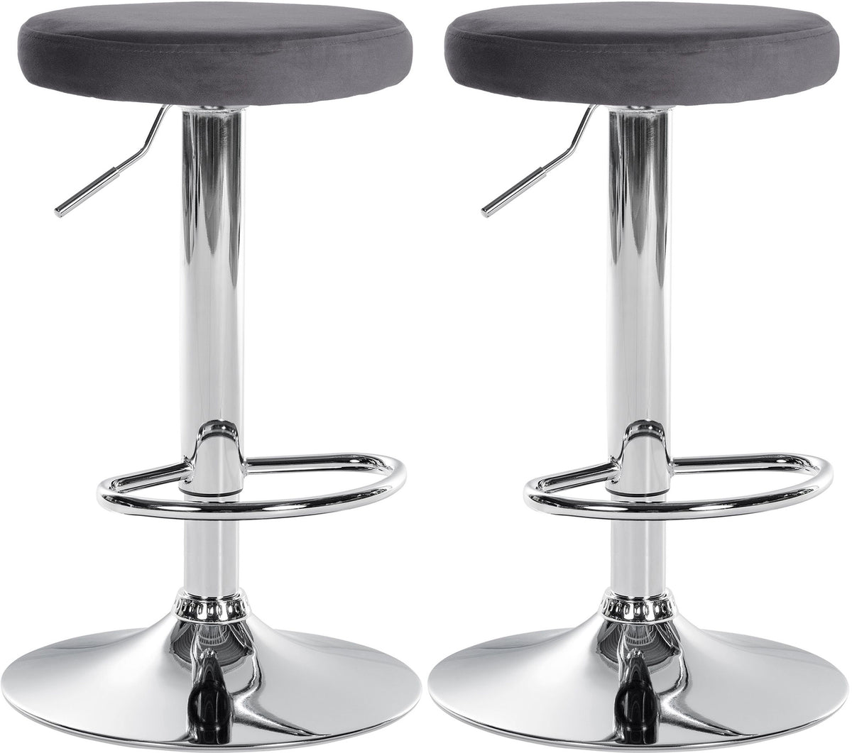 2er Set Barhocker Ponte Samt