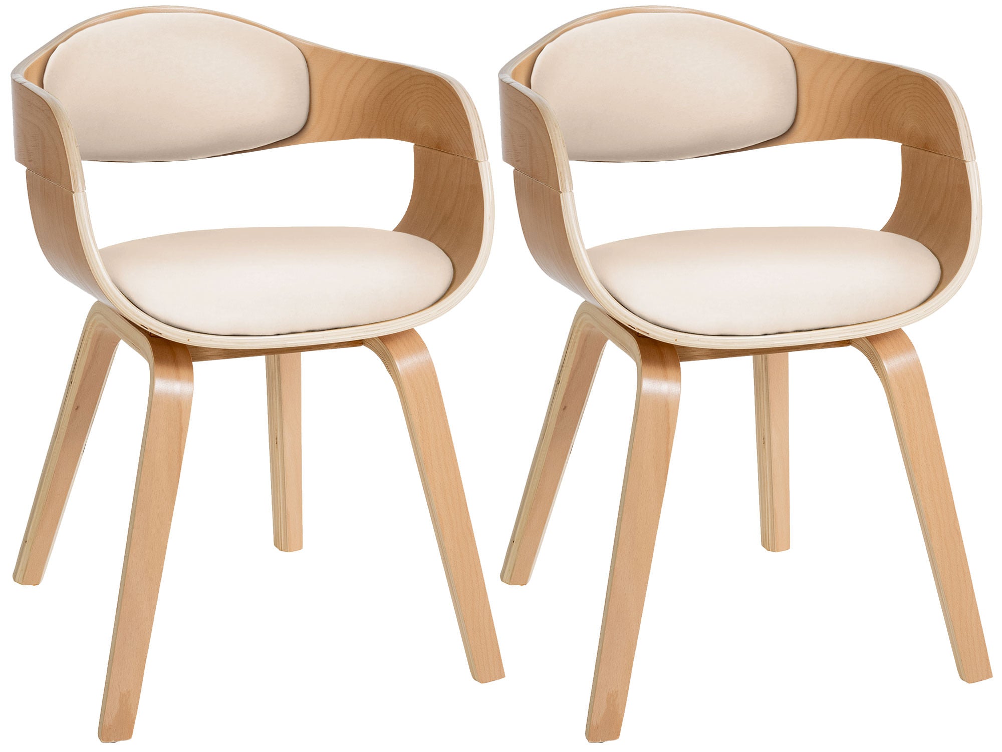 2er Set Stühle Kingston Kunstleder Secundaire afbeelding