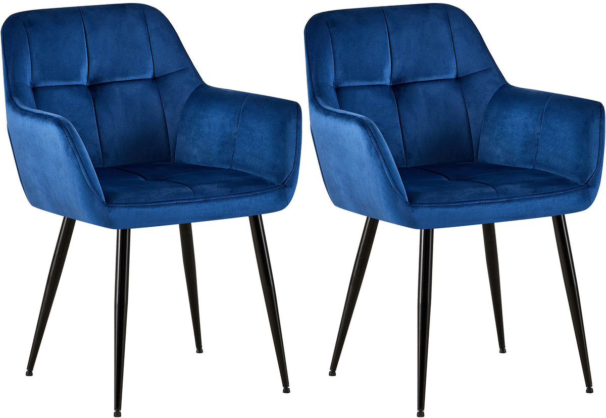 2er Set Esszimmerstuhl Emia Samt Hauptbild
