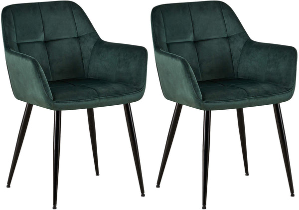 2er Set Esszimmerstuhl Emia Samt