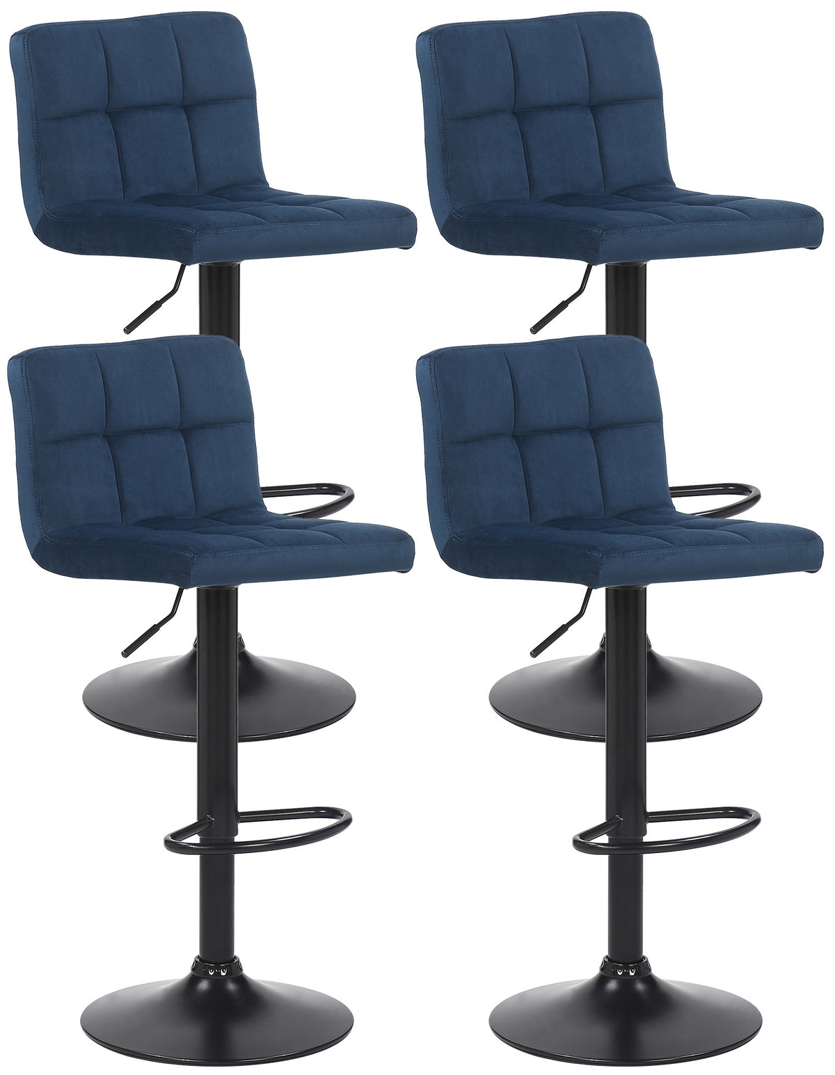 4er Set Barhocker Feni Samt Hauptbild