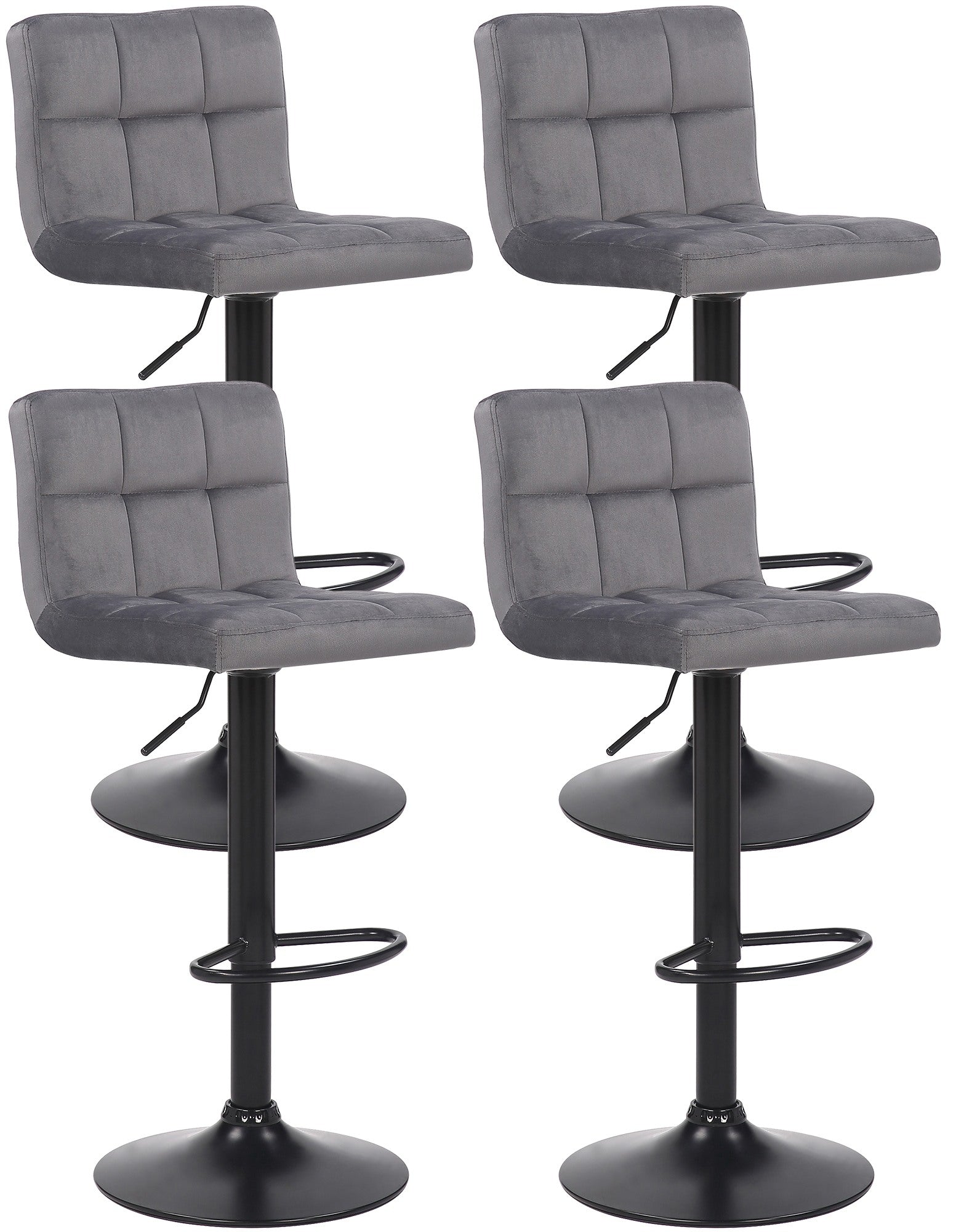 4er Set Barhocker Feni Samt Zweitbild