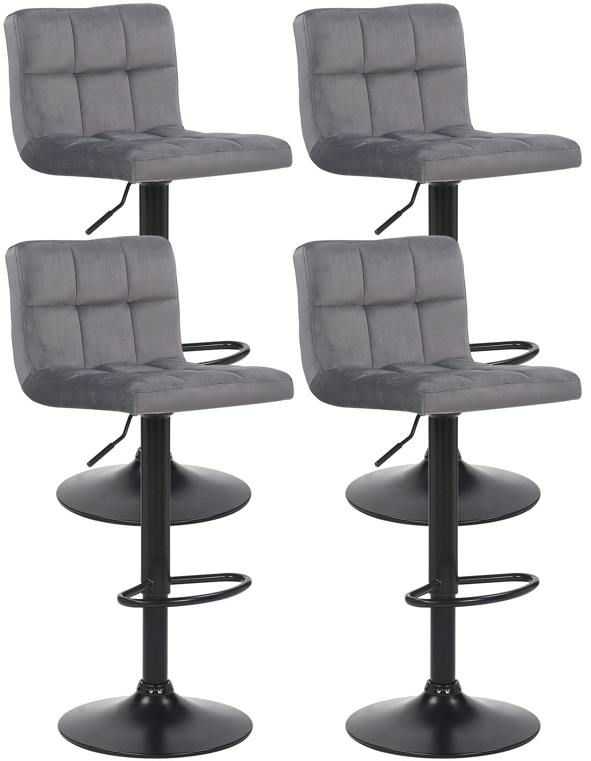 4er Set Barhocker Feni Samt