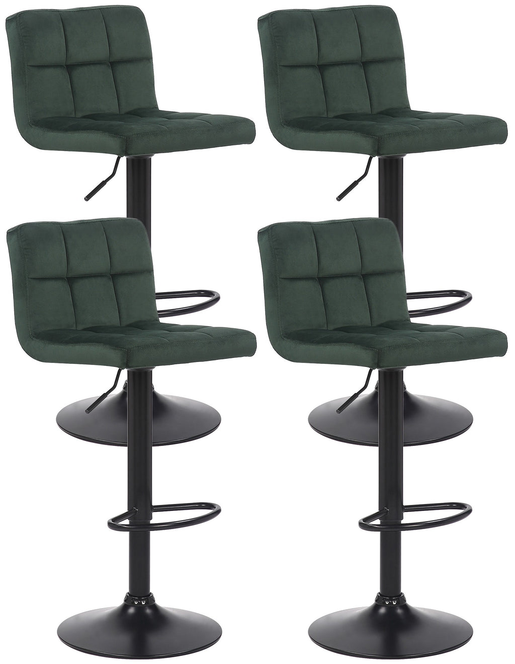 4er Set Barhocker Feni Samt