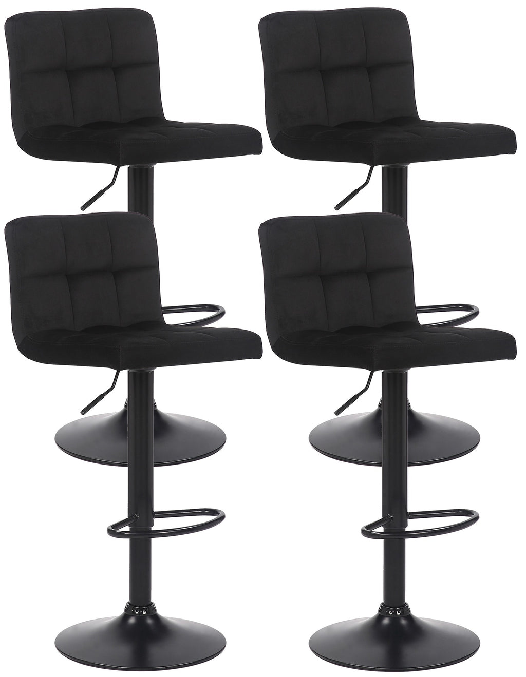 4er Set Barhocker Feni Samt