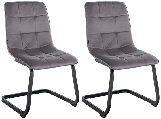 Set van 2 eetkamerstoelen Vermont fluweel