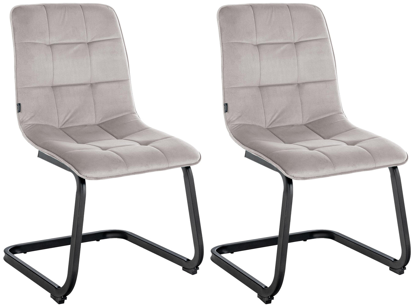 Set van 2 eetkamerstoelen Vermont fluweel