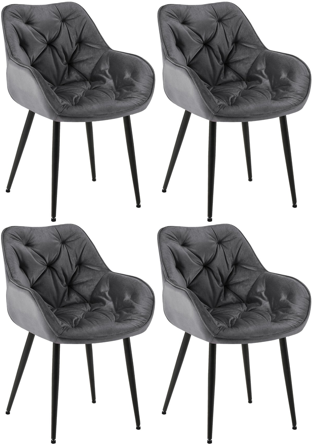Set van 4 stoelen Tanna fluweel Hauptbild
