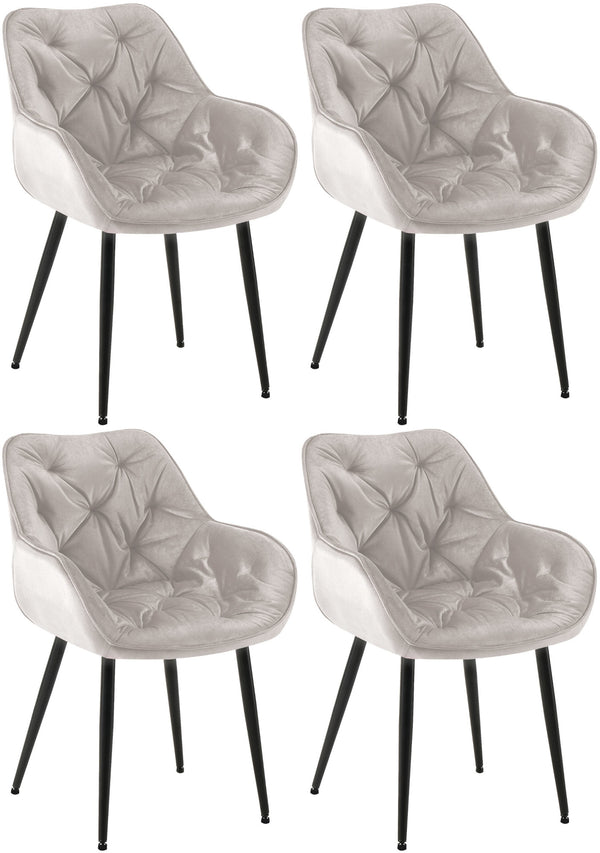 Set van 4 stoelen Tanna fluweel