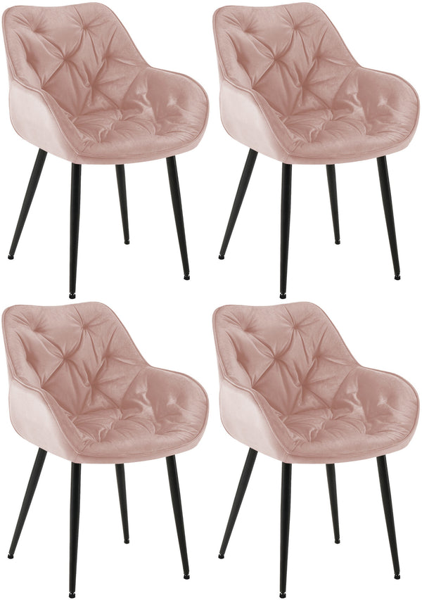 Set van 4 stoelen Tanna fluweel